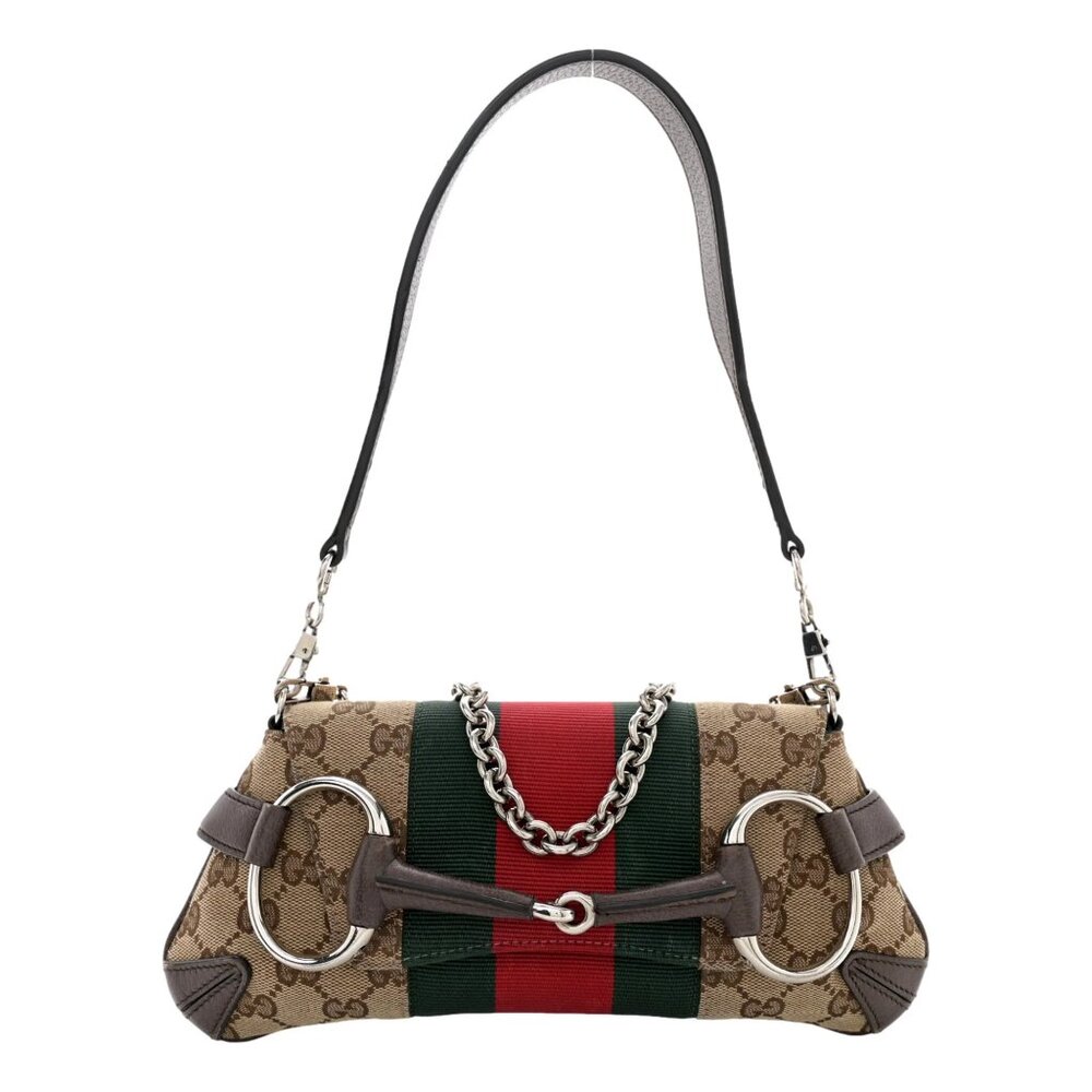 Canvas Web Stripe Small Chain Shoulder Bag - Picture 3 of 5